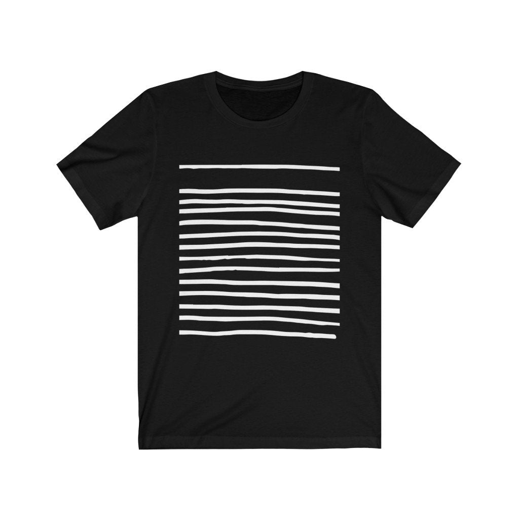 T-shirt homme à lignes noires