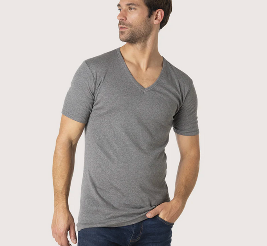 Tee-shirt col V Pur coton Premium Eminence