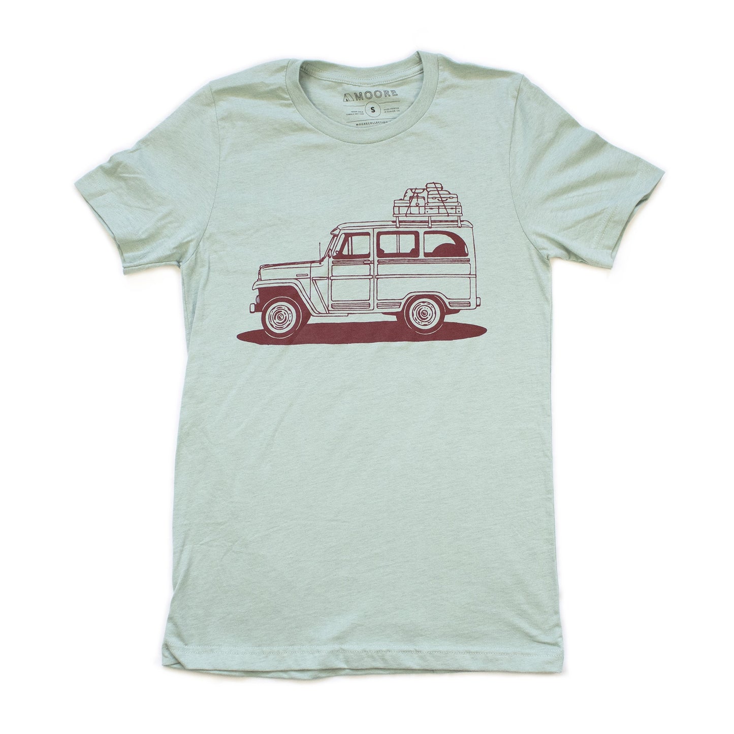 T-shirt Willy Wagon - Bleu poussiéreux