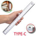 Lampe de nuit LED sans fil avec détecteur de mouvement, rechargeable, type C