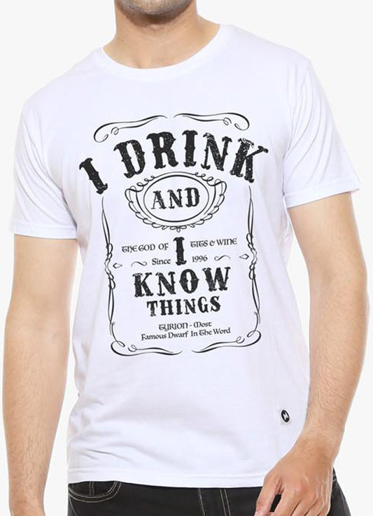 Je bois et je sais des choses - T-shirt blanc pour homme