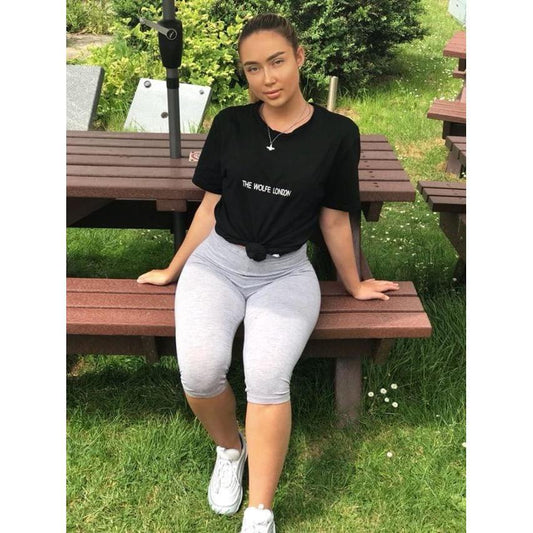 Knight Black Oversized T-Shirt Pink Text