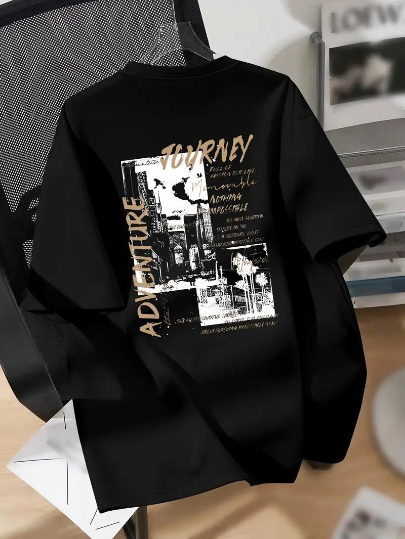 Men Printed Fashion Short Sleeves