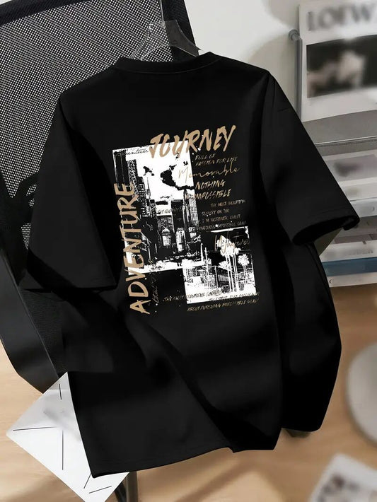 Men Printed Fashion Short Sleeves