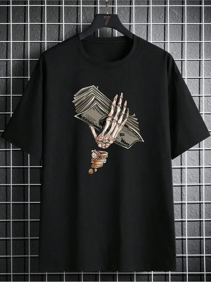 Men Trendy Printed Short-Sleeved T-Shirt
