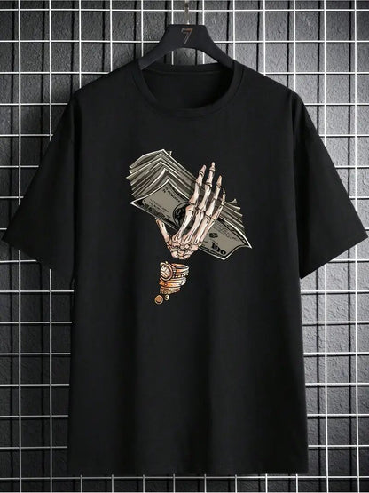 Men Trendy Printed Short-Sleeved T-Shirt