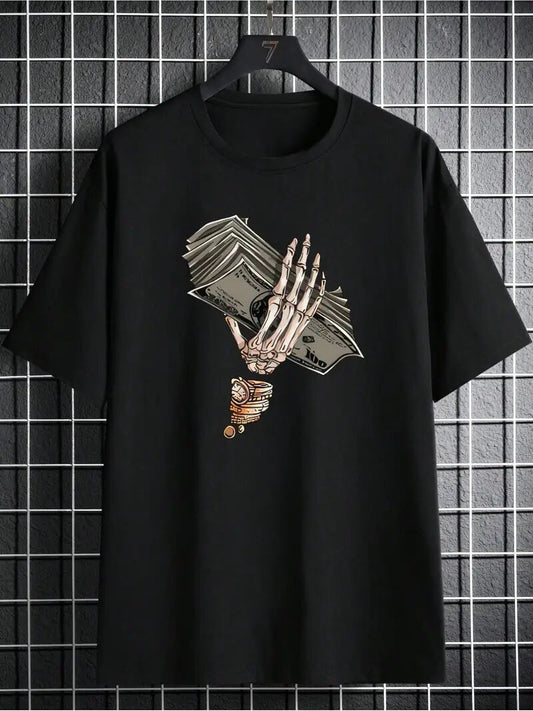 Men Trendy Printed Short-Sleeved T-Shirt