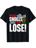 Men Letter Printed Casual Short Sleeve T-Shirt