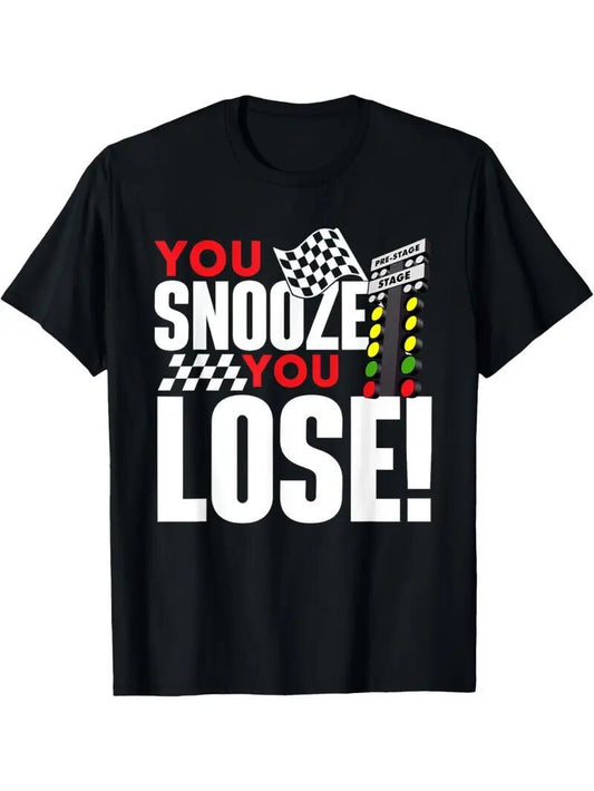 Men Letter Printed Casual Short Sleeve T-Shirt