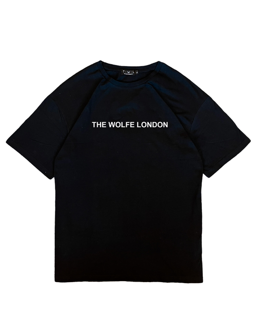Knight Black Oversized T-Shirt Pink Text