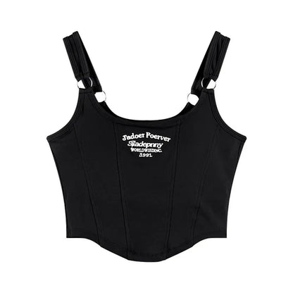 1pc Letter Print Cotton Women Small Breast Bras Hot Girls Wear Casual