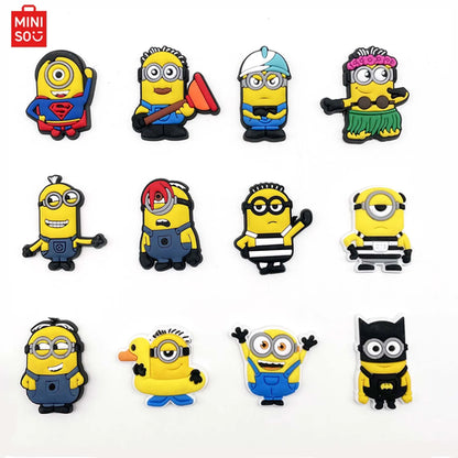 MINISO 12pcs/set Cartoon Shoes Charms PVC Accessories DIY Shoe