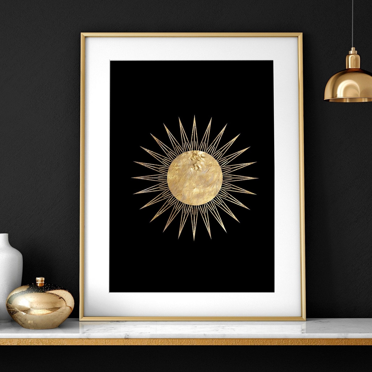 Sun and moon wall art | set of 2 wall art prints