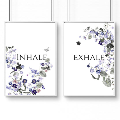 Bathroom wall decoration | set of 2 framed wall art prints